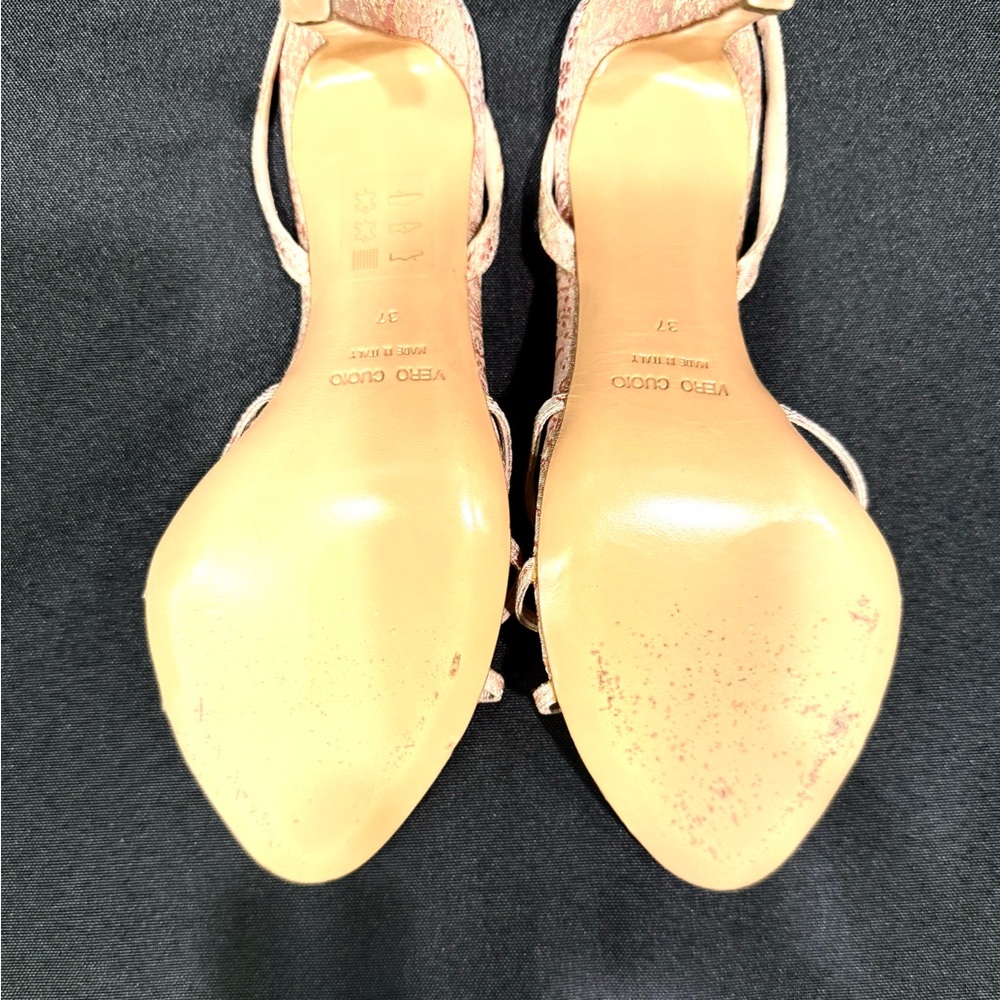 Badgley Mischka Pink Heels with Intricate Detailing - Picture 16 of 16